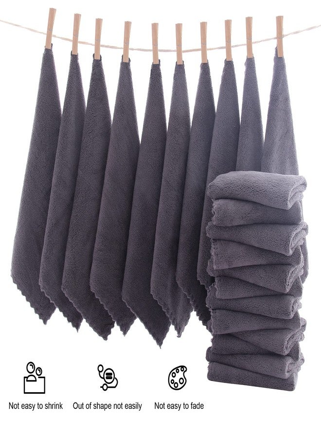 MOONQUEEN Ultra Soft Premium Washcloths Set - 12 x 12 inches - 72 Pack - Quick Drying - Highly Absorbent Coral Velvet Bathroom Wash Clothes (Grey) - Image 3