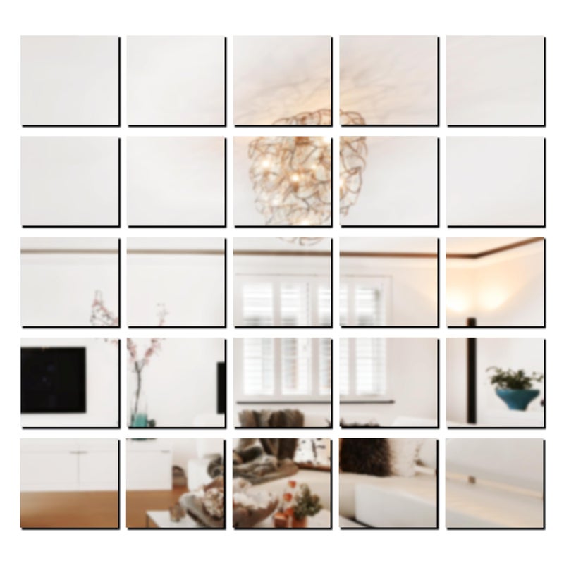 Goelite 30 Big Square Acrylic Mirror Stickers for Wall Decoration | Acrylic Stickers Wall Mirror,Wall Stickers for Bedroom, Hall, Home Offices (Silver, 4 Inch) - Image 1