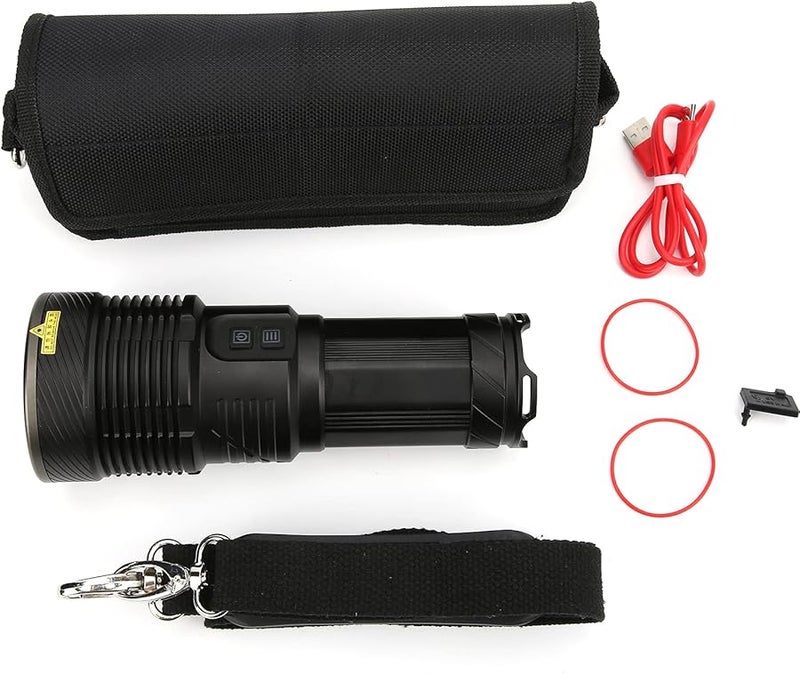 Rechargeable LED Flashlight Type C 3800 Lumen IPX5 Aluminum Alloy Power Bank for Outdoor Camping Emergency - Image 2