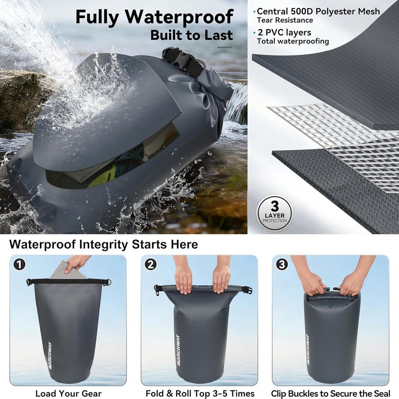 MARCHWAY Floating Waterproof Dry Bag - Durable and Versatile for Outdoor Adventures - Image 3