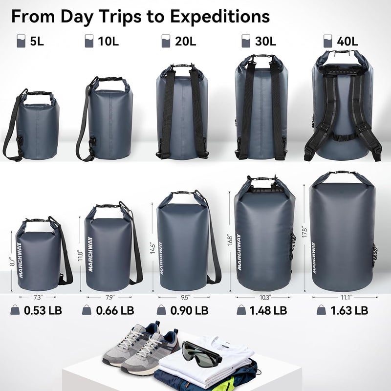 MARCHWAY Floating Waterproof Dry Bag - Durable and Versatile for Outdoor Adventures - Image 4