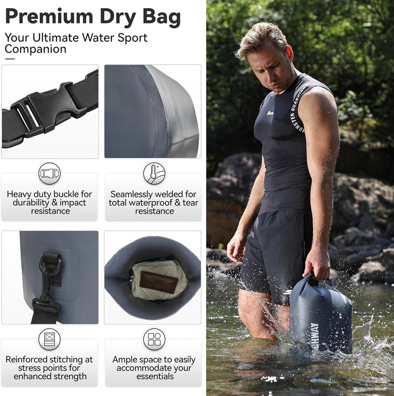 MARCHWAY Floating Waterproof Dry Bag - Durable and Versatile for Outdoor Adventures - Image 2