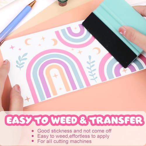 WRAPXPERT Pastel Vinyl Permanent - 12 Sheets Bundle 12"x12" Matte Boho Craft Vinyl Sheets Pastel Colors Adhesive Vinyl Craft Cutters DIY Projects for Cricut Silhouette Cameo - Image 2