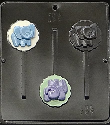 Candy Molds N More Baby Elephant Lollipop Chocolate Candy Mold 697 - Image 1
