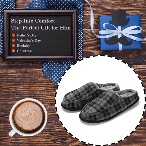 cosyone1997 Men's Slippers with Memory Foam, House Shoes for Men Indoor Outdoor, Non-Slip House Slippers Moccasin Style, Size 10-11 - Image 3
