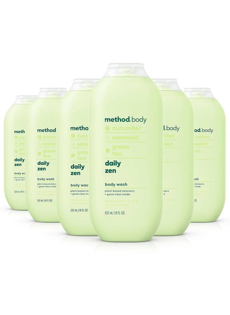 Method - Method Body Wash Daily Zen Paraben and Phthalate Free 18 oz Pack of 6 - Image 1