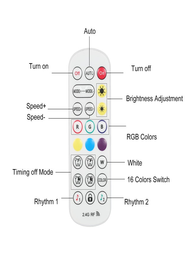 مصابيح إضاءة سداسية الشكل RGB متصلة بتقنية البلوتوث، إضاءة جدارية زخرفية مع وحدة تحكم تدعم التحكم عبر تطبيق الهاتف والتحكم السلكي/ مزامنة الموسيقى/ مؤقت بأربعة مستويات (ساعة، ساعتين، ثلاث ساعات، أربع ساعات)/ سرعة - Image 3