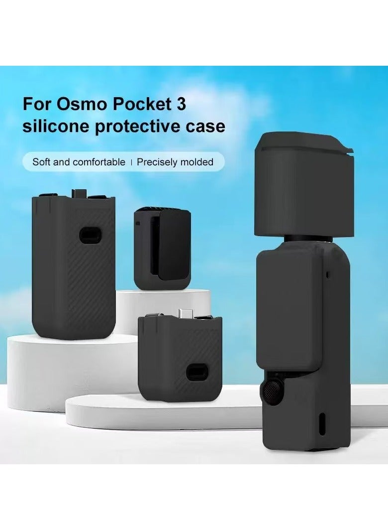 DJI Osmo Pocket 3 Silicone Case Silicone Case Protective Cover Handheld Gimbal Sports Camera Accessories（black） - Image 1