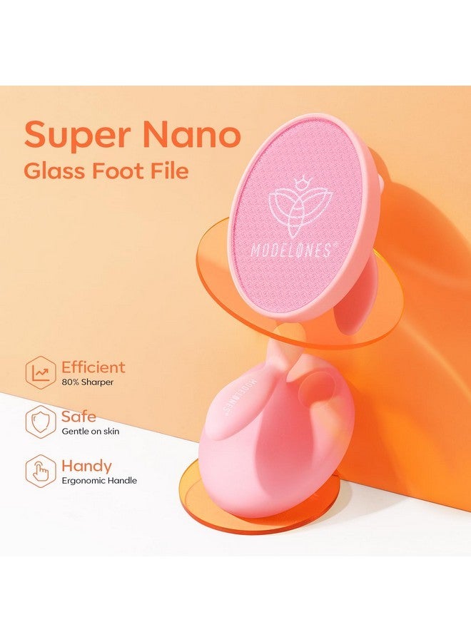 modelones Nano Glass Foot File - Professional Foot Scrubber And Callus Remover, Heel Scraper For Cracked Heels, Dead Skin Remover, Foot Buffer For Soft Feet, Safe Pedicure Tool With Anti-Slip Handle - Image 2