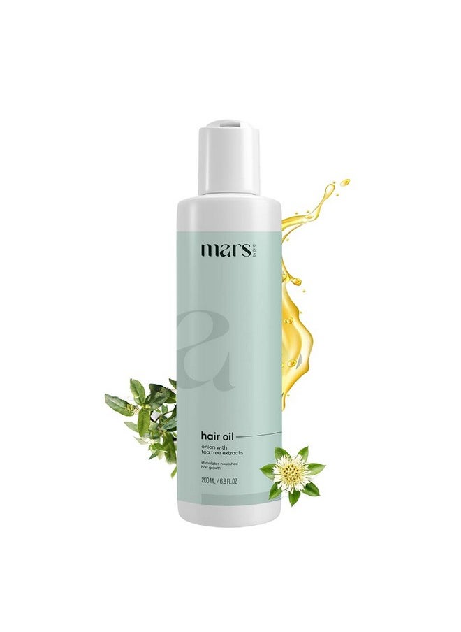 mars by GHC - Jojoba Oil With Brahmi, Tea Tree, Bhringraj, Onion Seed, Fenugreek & 15 Other Natural Oils & Extracts - Thick, Shiny & Strong Hair Growth Hair Oil (200 Ml) - Image 1