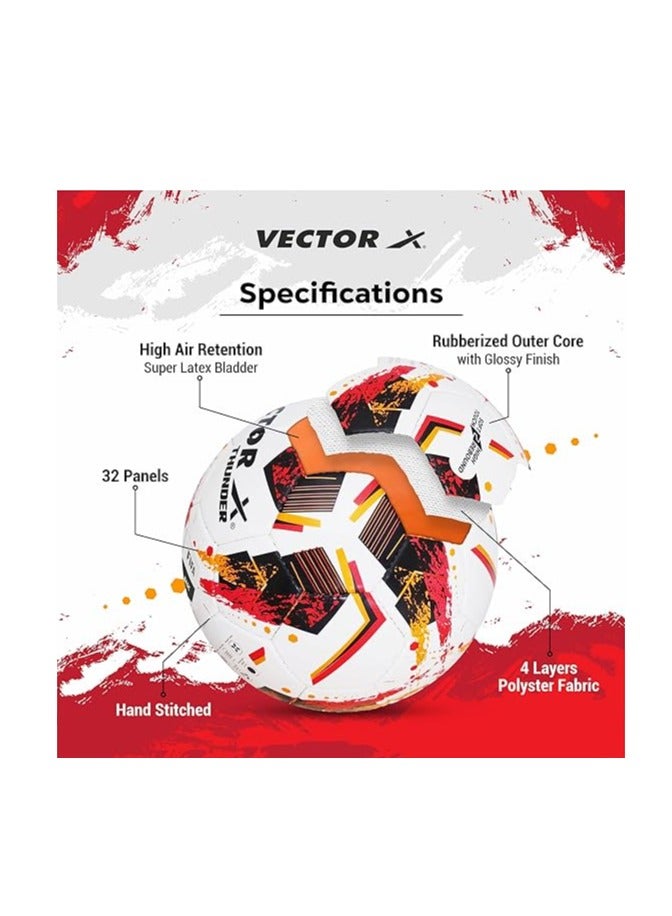 Vector X Thunder FIFA Basic Football |  Size 5) | Machine Stitched | Training | Match | Sports | Playing | Practice | Soccer Ball  - Image 2