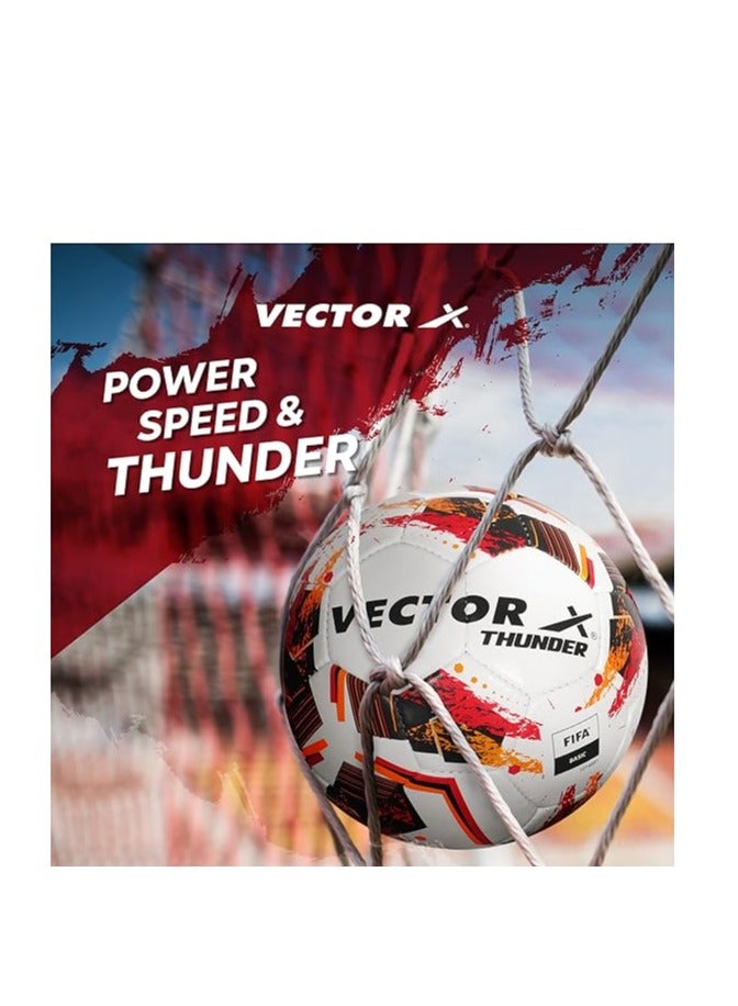 Vector X Thunder FIFA Basic Football |  Size 5) | Machine Stitched | Training | Match | Sports | Playing | Practice | Soccer Ball  - Image 5