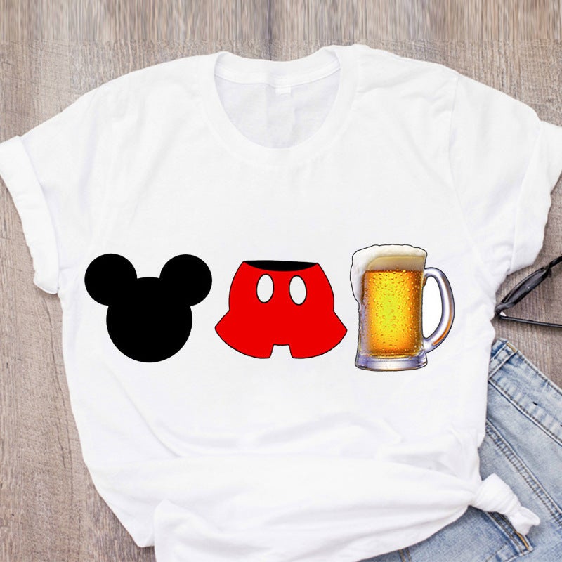[Send on the same day] cross-border T-shirt women's short-sleeved printed T-shirt cartoon supply women's clothing - Image 1