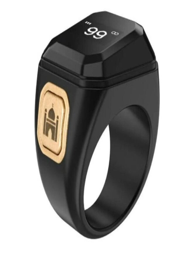 iQIBLA Smart Tasbih Zikr Ring, Muslim Prayer, Prayer timing reminder, OLED display Tasbih Counter, Smart Ring, Wearable Technology, Waterproof - Black(22mm)  - Image 4