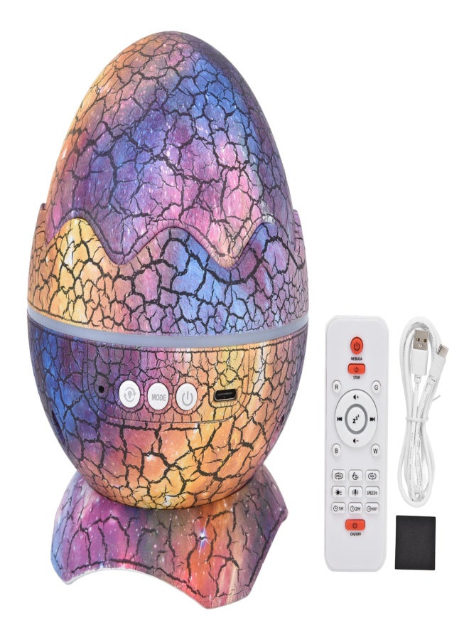 Dinosaur Egg Star Projector Adjustable Angle White Noise Bluetooth Night Light Projector with Remote Control - Image 1