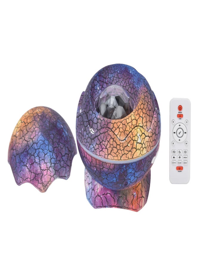 Dinosaur Egg Star Projector Adjustable Angle White Noise Bluetooth Night Light Projector with Remote Control - Image 3