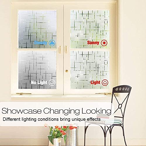 SUNBIRD Frosted 3D Star Glass Film for Windows Doors Privacy Self Static Cling Frosting Decorative Window Stickers Window Tinting for Home Bathroom 24 X 200 Inches - Image 3
