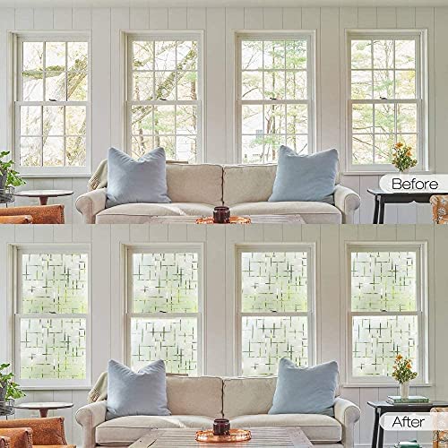SUNBIRD Frosted 3D Star Glass Film for Windows Doors Privacy Self Static Cling Frosting Decorative Window Stickers Window Tinting for Home Bathroom 24 X 200 Inches - Image 2