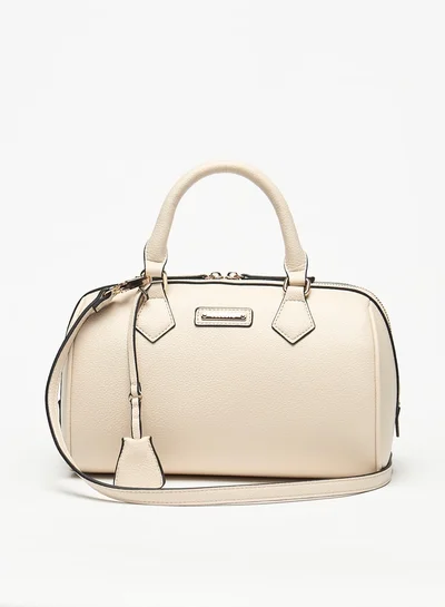 Celeste Textured Duffel Bag with Detachable Strap and Zip Closure