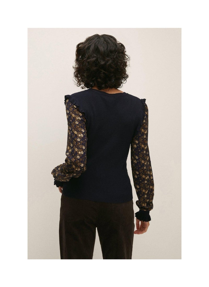 Oasis - Woven Sleeve Printed Cardigan - Image 1