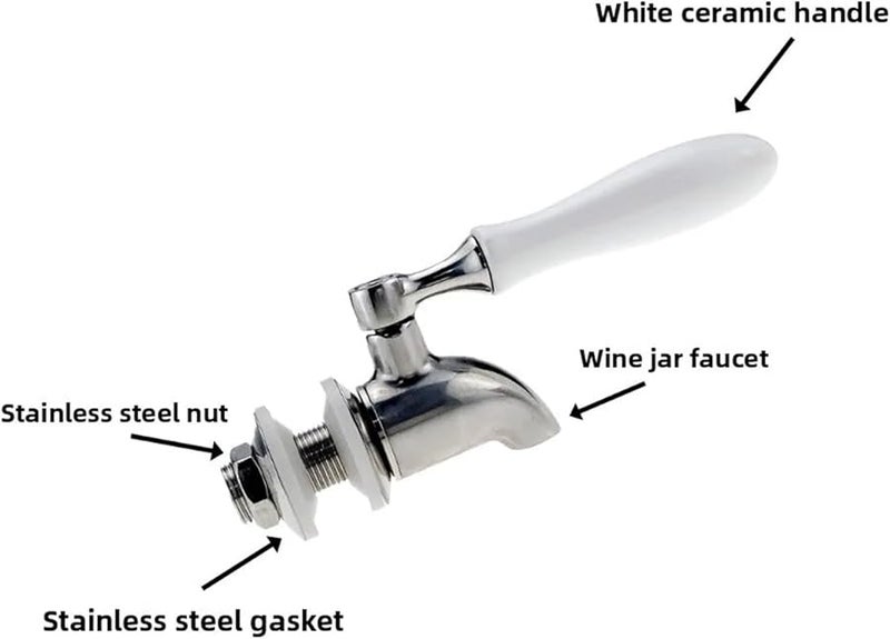 6 قطع صنبور بلاستيكي للبيرة مع صمام فلتر موزع للحنفية لزجاجة النبيذ الجرة البرميل خزان المياه - Image 3