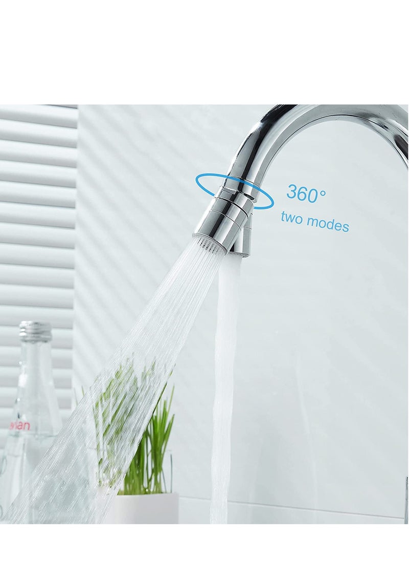 SYOSI - Kitchen Sink Faucet, Aerator Sprayer Attachment 360° Rotatable Head Replacement, Anti-Splash Tap Nozzle with 2 Modes Adjustment - Image 1