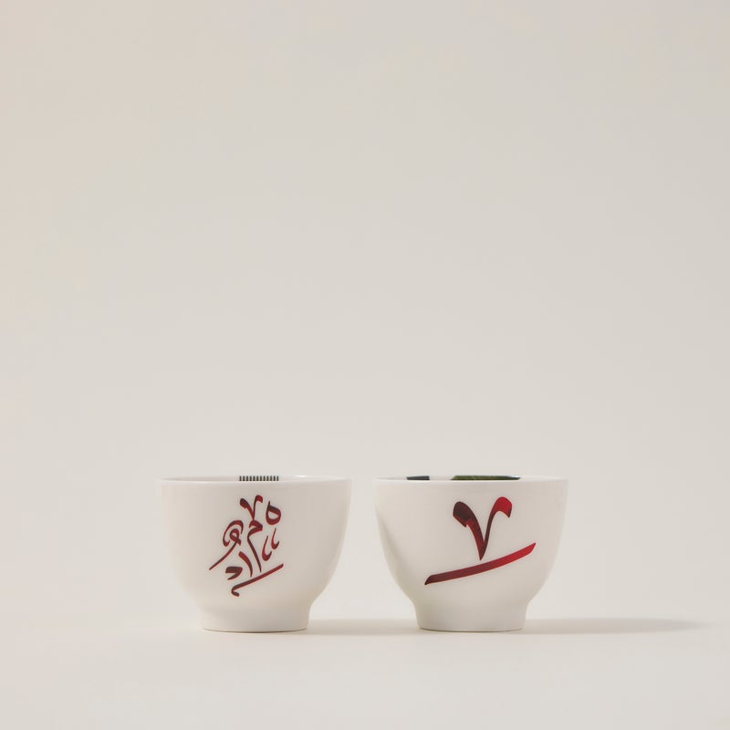 Dallaty white porcelain and glass Tea and coffee cups set 18 pcs - Image 4