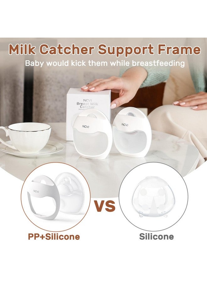 NCVI NCVI Silicone Breast Milk Collector Catcher, Let Down Manual Breastmilk Saver Collection Cup for Leaking Milk, Wearable Nursing Cups BPA Free, Invisible Slim Design for Regular Bra, 2.3oz/70mlx2 Count - Image 3