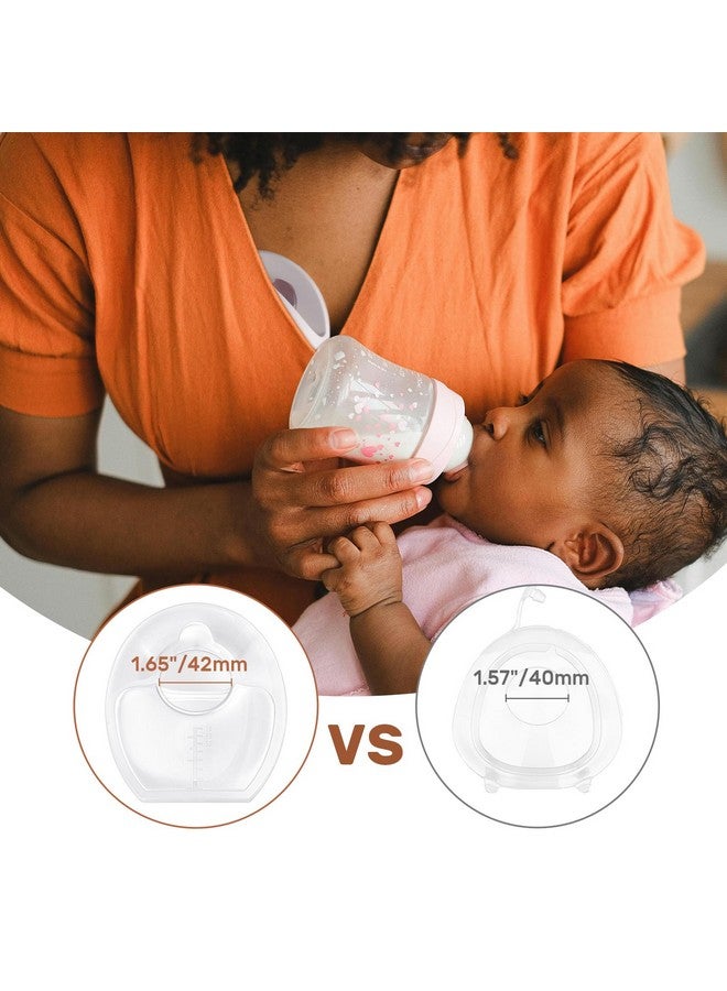 NCVI NCVI Silicone Breast Milk Collector Catcher, Let Down Manual Breastmilk Saver Collection Cup for Leaking Milk, Wearable Nursing Cups BPA Free, Invisible Slim Design for Regular Bra, 2.3oz/70mlx2 Count - Image 1