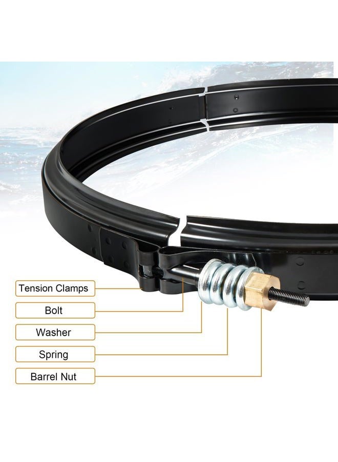 AUTOBABA 190003 Tension Control Clamp Kit Compatible with Pentair Pool and Spa Filter FNS Plus Clean & Clear Plus & Quad DE Filters Stainless Steel Pool Filter 23-1/4" Length Black - Image 5