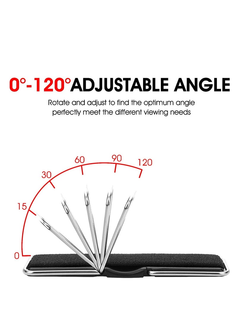 Oasisgalore 4 Pcs Finger Strap Phone Grip Holder Elastic Kickstand with Stand(Black)  - Image 4