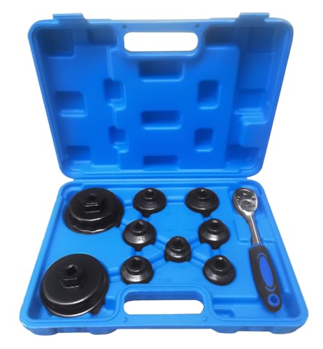 Ibetter 10PCS Oil Filter Wrench Set for ToyotaBMW Mercedes VW Oil Filter Socket Set Includes 24mm27mm29mm30mm32mm36mm38mm 64mm Oil Filter Removal Tool for Oil Change - Image 1