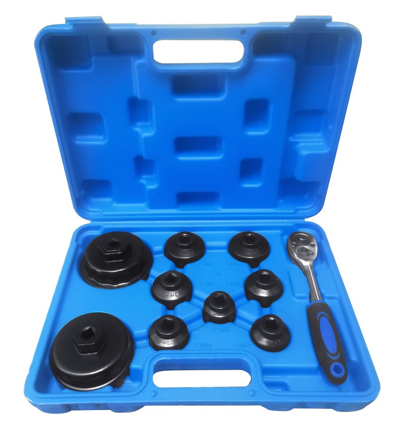 Ibetter 10PCS Oil Filter Wrench Set for ToyotaBMW Mercedes VW Oil Filter Socket Set Includes 24mm27mm29mm30mm32mm36mm38mm 64mm Oil Filter Removal Tool for Oil Change - Image 3