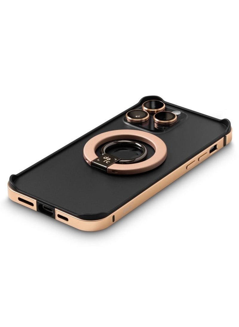 darc iPhone 14 Pro Max 3-in-1 Frame + Camera Protection + MagSafe Grip Gold  - Image 1