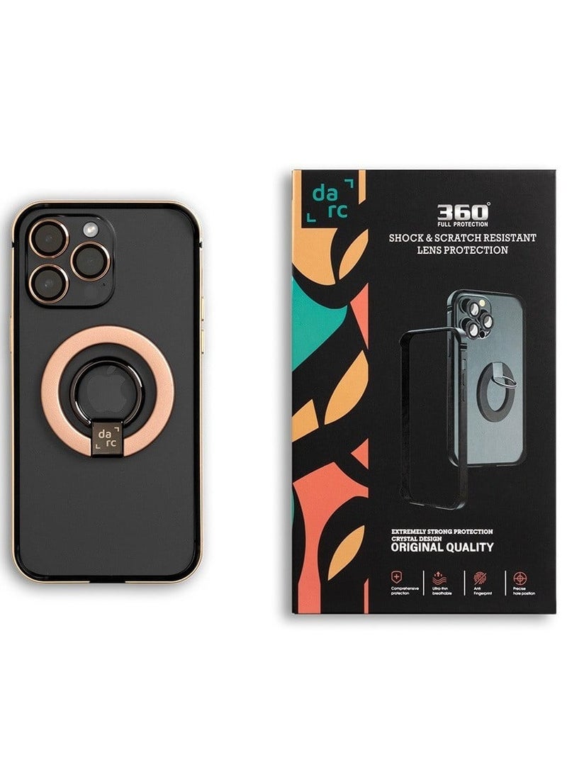 darc iPhone 14 Pro Max 3-in-1 Frame + Camera Protection + MagSafe Grip Gold  - Image 3