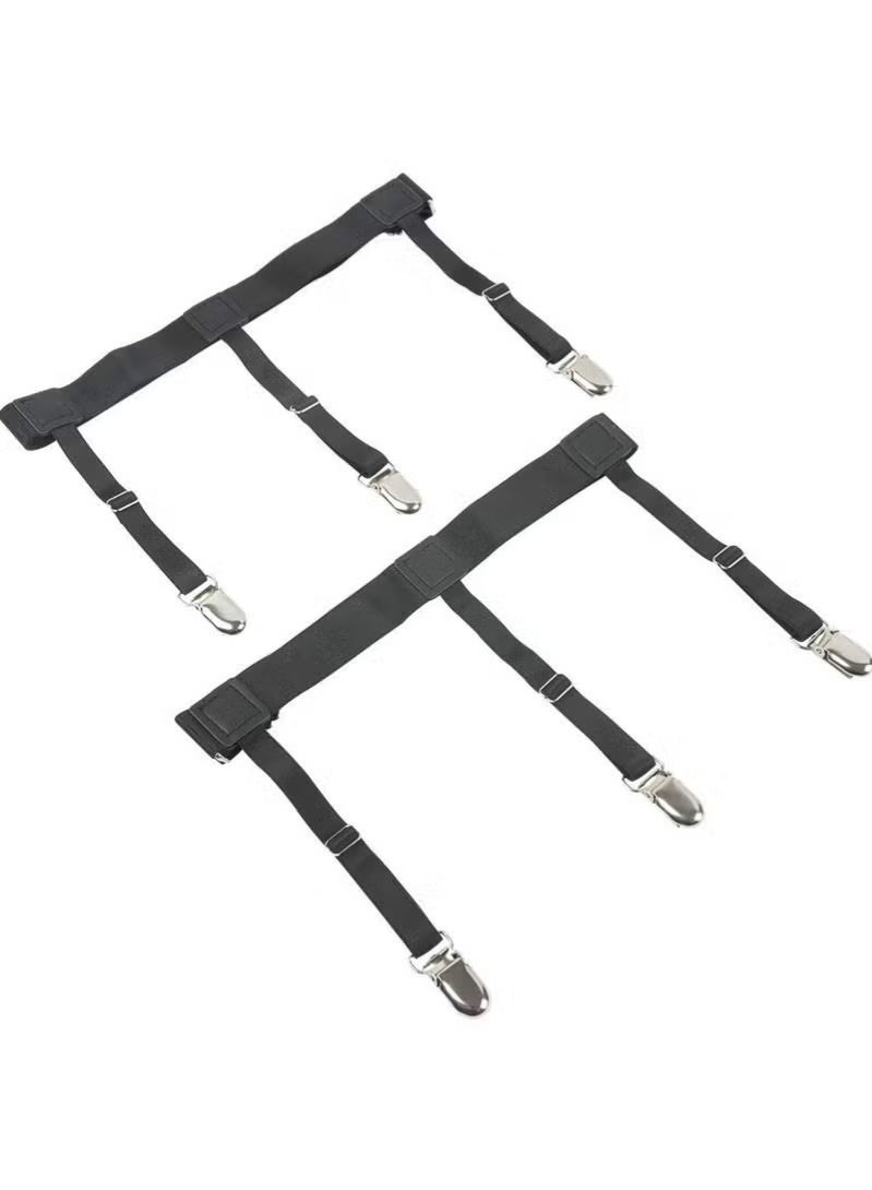 Mens Shirt Stays Holder Garters Adjustable Elastic Shirt Holder Straps - Image 2