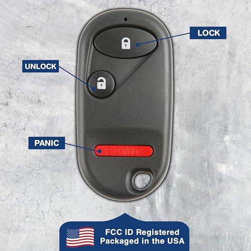 KeylessOption Key Fob Replacement for 2001 2002 2003 2004 2005 2006 2007 Honda Civic Pilot Remote, 3-Button NHVWB1U523, Self Programming - Image 5