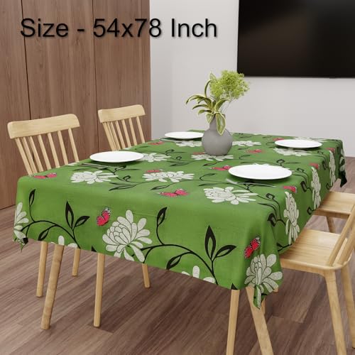 Wings Star Dining Table Cover for 6 Seater, 54 x 78 inch Size, Waterproof and Dustproof Table Sheet,Dining Table 6 Seater Waterproof Cover (Green, 54 x 78 inch (Rectangular)) - Image 2