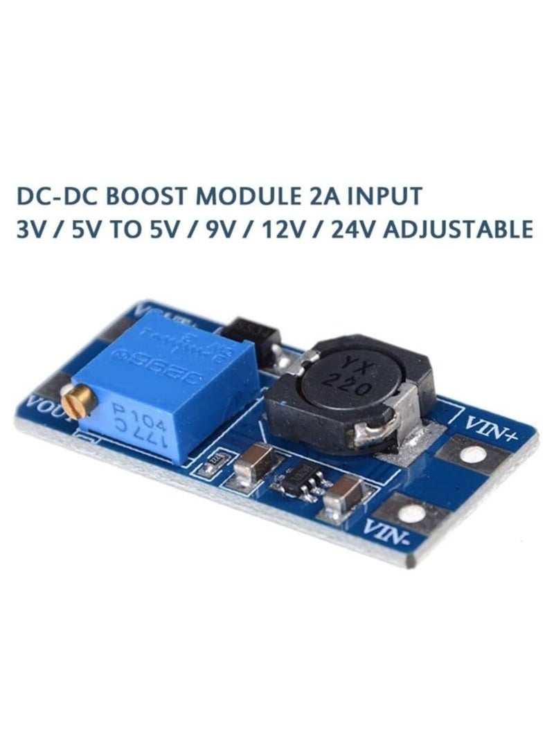 SOLDOUT Boost Module DC-DC Step Up Converter Booster Power Supply Module Step-up Board MAX Input 3V/5V to 5V/9V/12V/24V Adjustable - Image 4