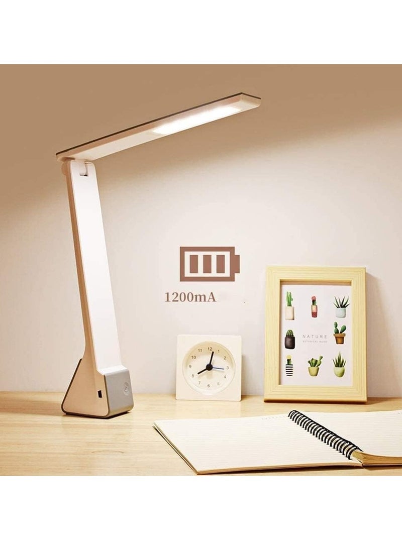 Altheqa Table Lamp Portable Folding Desk Lamp, 5 Watt LED Eye Protection Light Source. USB Charging, Three Lighting Modes, Touch Switch. No Stroboscopic, Reading and Writing, Work Reading (Grey) - Image 4
