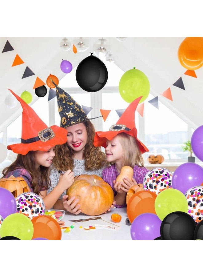 DUILE Halloween Balloons Halloween Decorations latex Balloons Inflatable Toys Globos Halloween Party Supplies (black orange green) - Image 3