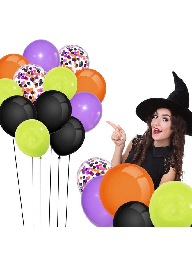 DUILE Halloween Balloons Halloween Decorations latex Balloons Inflatable Toys Globos Halloween Party Supplies (black orange green) - Image 5