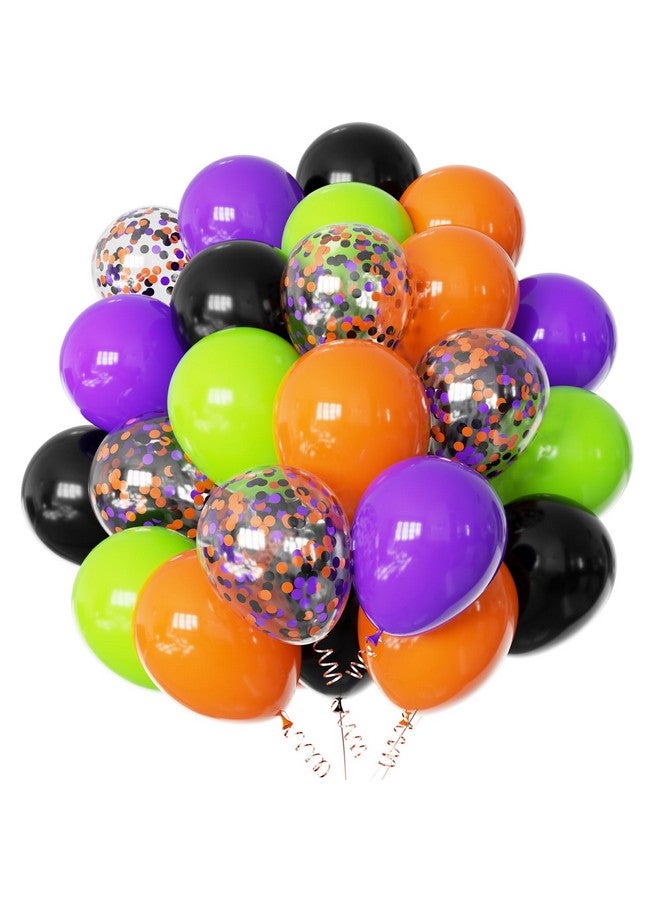 DUILE Halloween Balloons Halloween Decorations latex Balloons Inflatable Toys Globos Halloween Party Supplies (black orange green) - Image 1