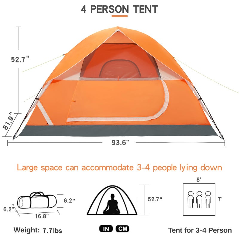 CAMEL CROWN Tents for Camping 2/3/4/5 Person Camping Dome Tent, Waterproof,Spacious, Lightweight Portable Backpacking Tent for Outdoor Camping/Hiking - Image 2