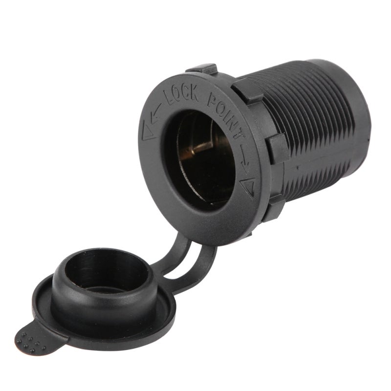 12V Cigarette Lighter Socket with Waterproof Cover - Exquisite Assembly for Vehicle Boat GPS Mobile Phone Power Supply - Image 4