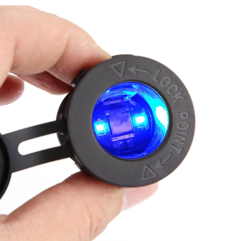 12V Cigarette Lighter Socket with Waterproof Cover - Exquisite Assembly for Vehicle Boat GPS Mobile Phone Power Supply - Image 3