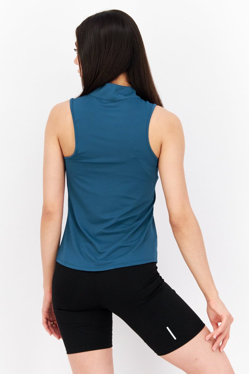X by Gottex Women Sportswear Fit Sleeveless Training Top, Dark Green - Image 3