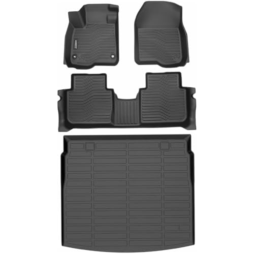 Auxko All Weather Floor Mats Upper Cargo Mat Fit for Honda CRV 2023 2024 2025 2026Include Hybrid TPE Rubber Liners CRV Accessories Odorless AntiSlip Floor Mats Cargo Mat for Upper Position