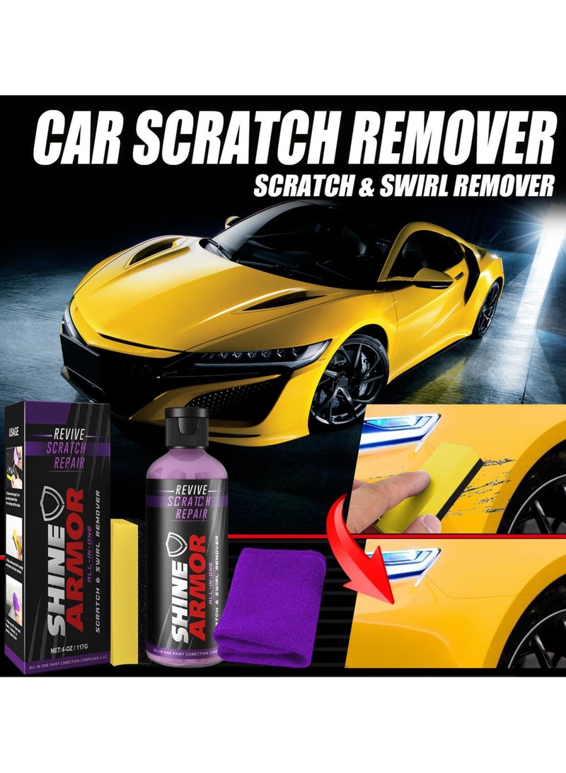 Generic Car Scratch Remover - Polishing Agent with Sponge Car Scratch Repair Liquid | Professional Scratch Repair Polishing Liquid for Dashboard and Bumpers  - Image 2