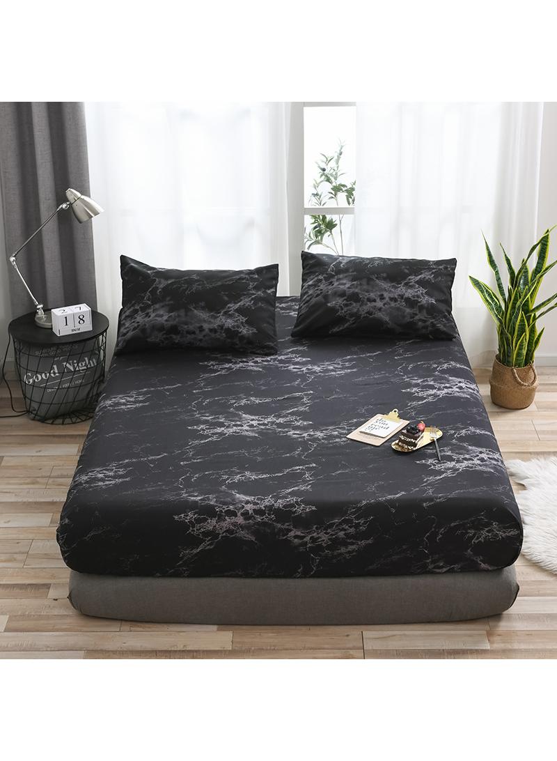 Y&D 3-Piece Marble Patterned Bed Sheets Mattresses Breathable Mattress Cover  - Image 1